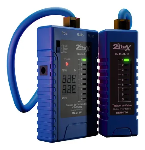 Testador de cabo RJ45 e RJ11 2Flex 2F-NF4511PV